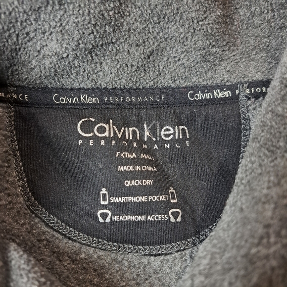 Calvin Klein Performance Fleece Zip Up Extra Small Shacket Sweater Jacket - Picture 2 of 12
